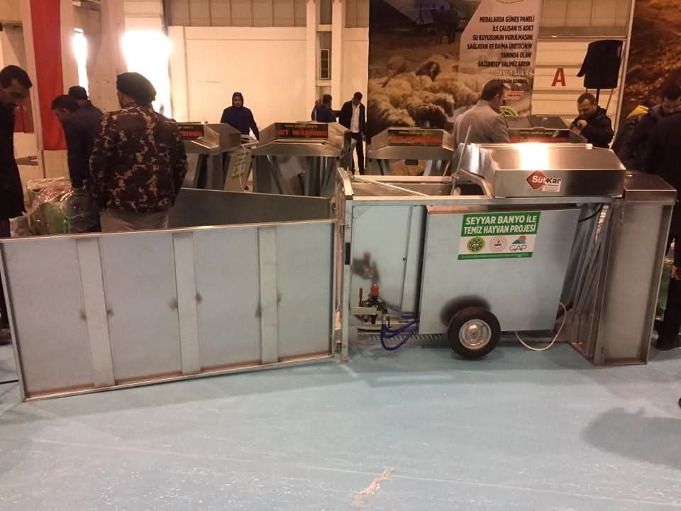 Üreticilerimizin hizmetine sunmuş olduğumuz Seyyar Mobil Küçükbaş Hayvan Banyoluğu görüntüsü