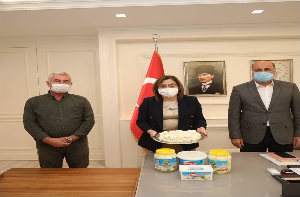 Antep Peyniri Markalaştırma Çalışmaları Kapsamında B.Şehir Bld. Bşk. Sn. Fatma Şahin ile görüntü
